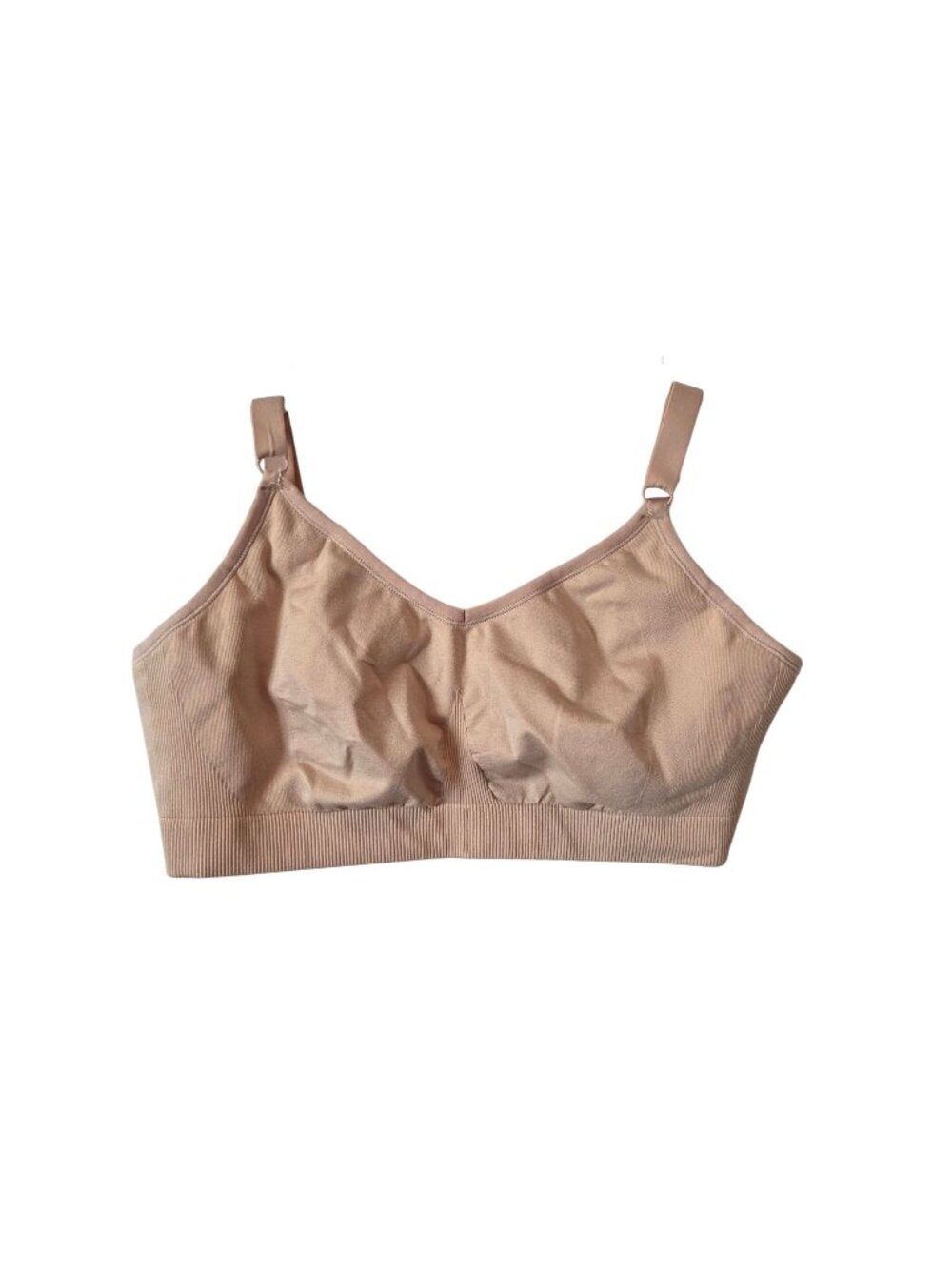 Knix Womens Size XL+ Good to Go Seamless Bra Beige Wireless Comfort Stretch